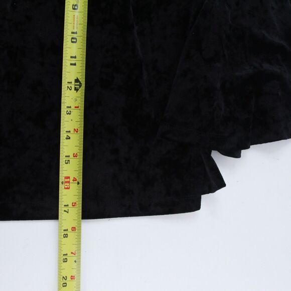 1.State Womens Velvet Off-Shoulder Black Bell Sleeve Classic Comfort Top, Small - Picture 6 of 13